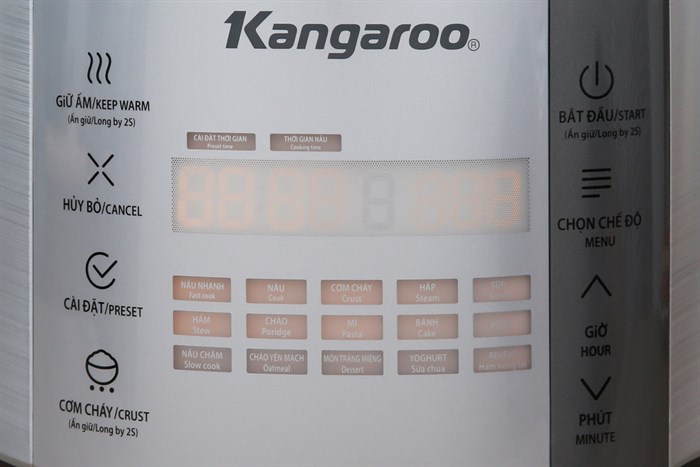 Nồi cơm điện tử Kangaroo 1.5 lít KG598 Màu Xám