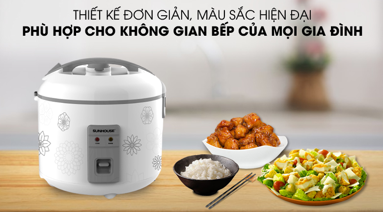 Nồi cơm nắp gài Sunhouse 1.8 lít SHD8603