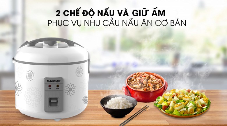 Nồi cơm nắp gài Sunhouse 1.8 lít SHD8603