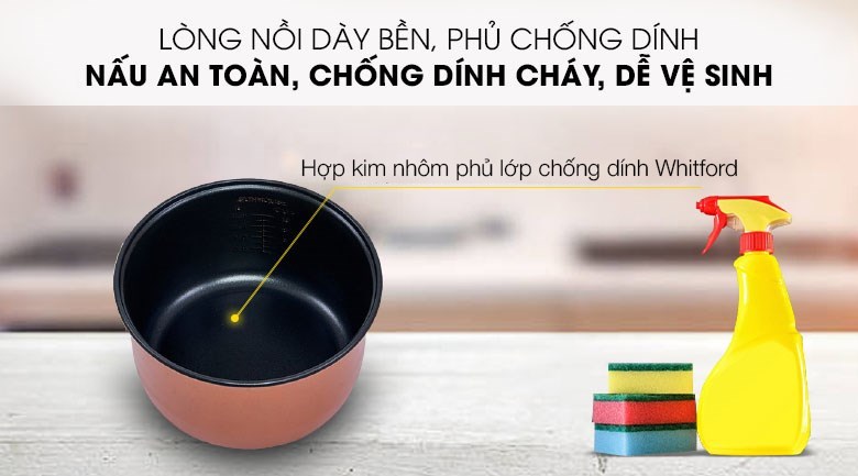 Nồi cơm nắp gài Sunhouse 1.8 lít SHD8603