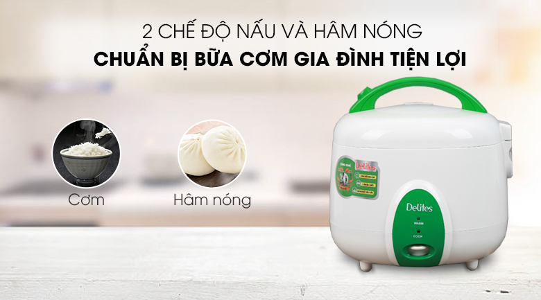 Nồi cơm nắp gài Delites NCG1010 (Ảnh 2)