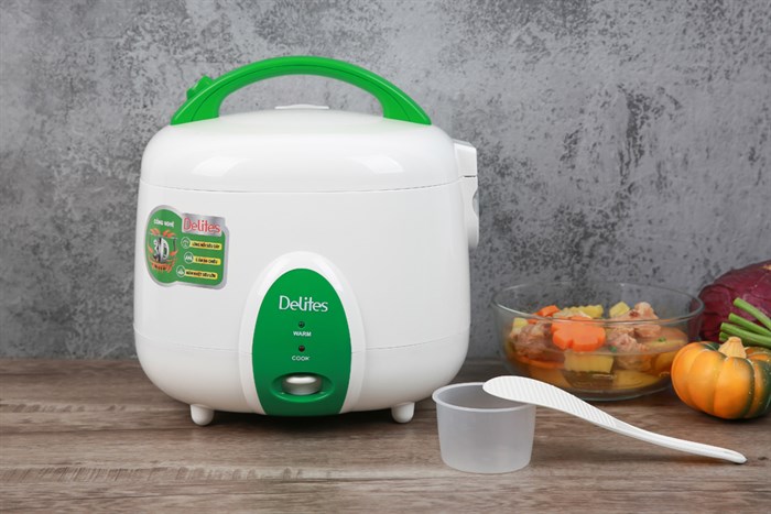 Nồi cơm nắp gài Delites 1.8 lít NCG1010 Màu Trắng