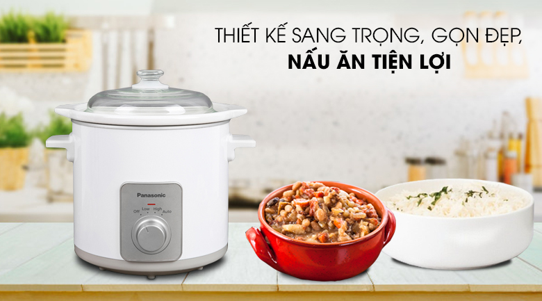 Nồi nấu chậm Panasonic 3 lít NF-N30ASRA - Thiết kế