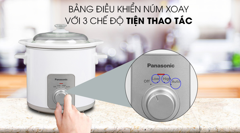 Nồi nấu chậm Panasonic 3 lít NF-N30ASRA - Núm điều khiển