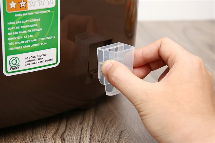 Nồi cơm điện tử Comfee 1.8 lít CR-FD1820B Màu Cà phê