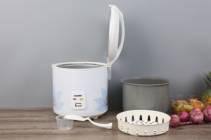 Nồi cơm nắp gài Comfee 2.2 lít CR-CM2220(C) Màu Trắng - Xanh
