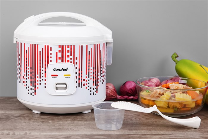 Nồi cơm nắp gài Comfee 1 lít CR-CM1020(D) Màu Trắng - Đỏ