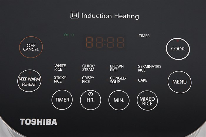Nồi cơm cao tần Toshiba 1 lít RC-10IP1PV Màu Bạc
