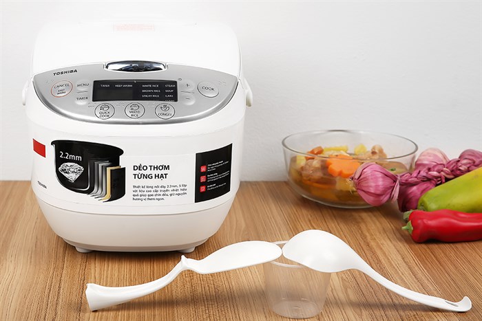 Nồi cơm điện tử Toshiba 1.8 lít RC-18DH2PV(W) Màu Trắng