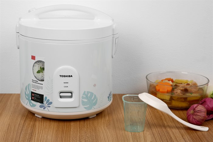 Nồi cơm nắp gài Toshiba 1.8 lít RC-18JH2PV(B) Màu Trắng - Xanh