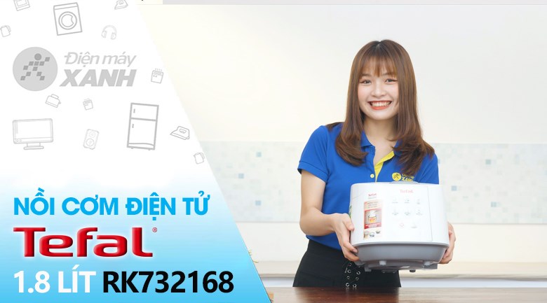 Nồi cơm điện tử Tefal 1.8 lít RK732168