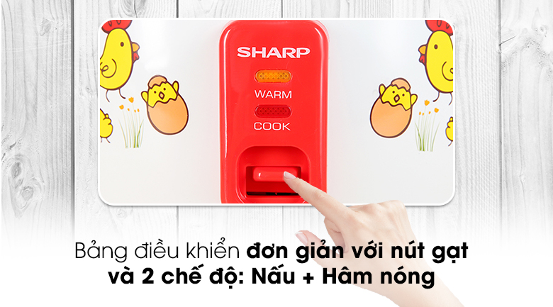 Nồi cơm điện nắp rời Sharp 2.2 lít KSH-D22SV-CH
