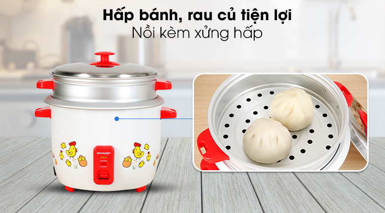 Nồi cơm điện nắp rời Sharp 2.2 lít KSH-D22SV-CH