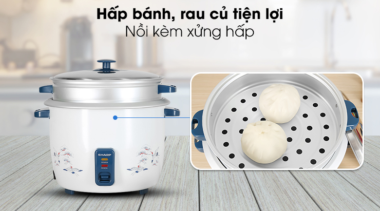 Nồi cơm điện nắp rời Sharp 2.8 lít KSH-D28SV-CR