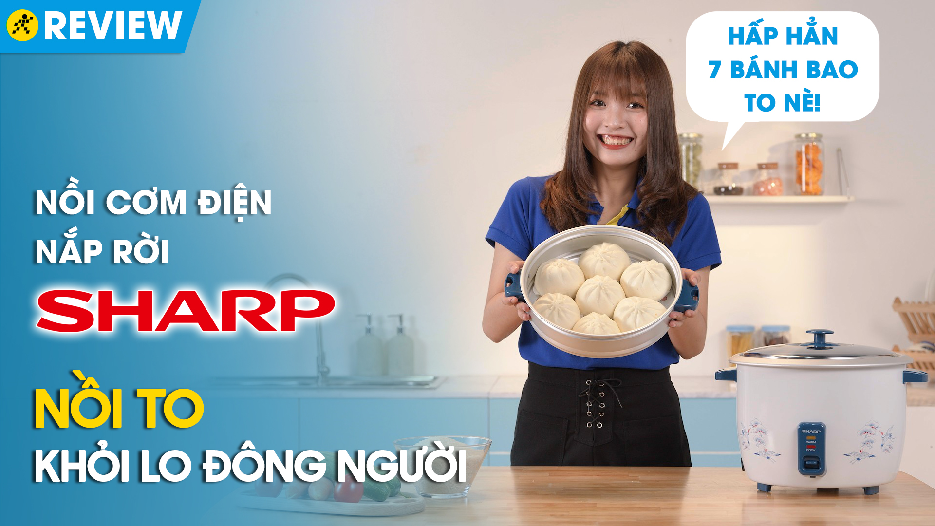 Nồi cơm điện nắp rời Sharp 2.8 lít KSH-D28SV-CR