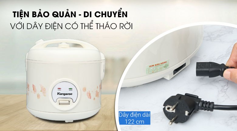 Nồi cơm nắp gài Kangaroo 1.8 lít KG18RC3 - 5