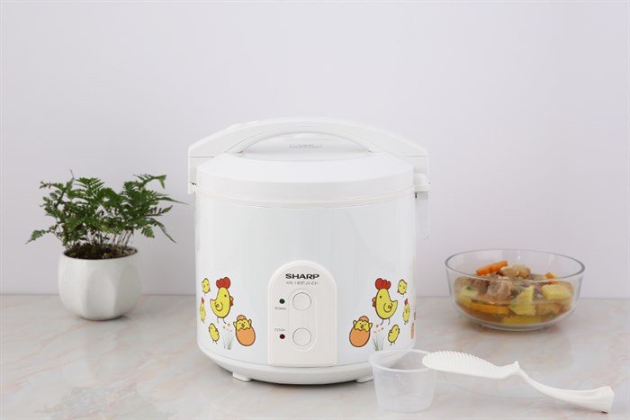 Nồi cơm nắp gài Sharp 1.8 lít KS-183TJV-CH Màu Trắng