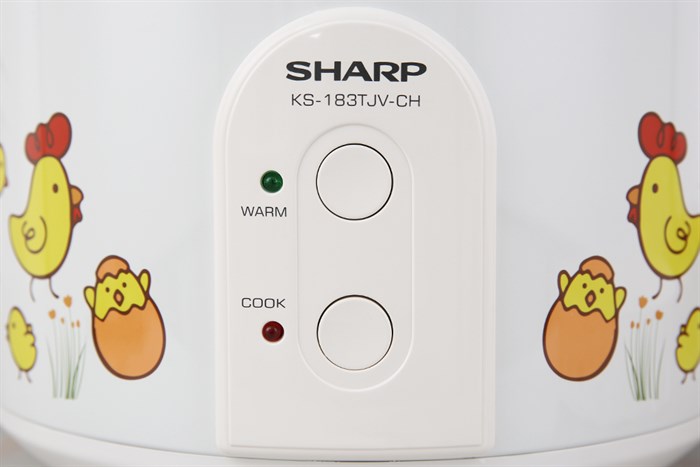 Nồi cơm nắp gài Sharp 1.8 lít KS-183TJV-CH Màu Trắng