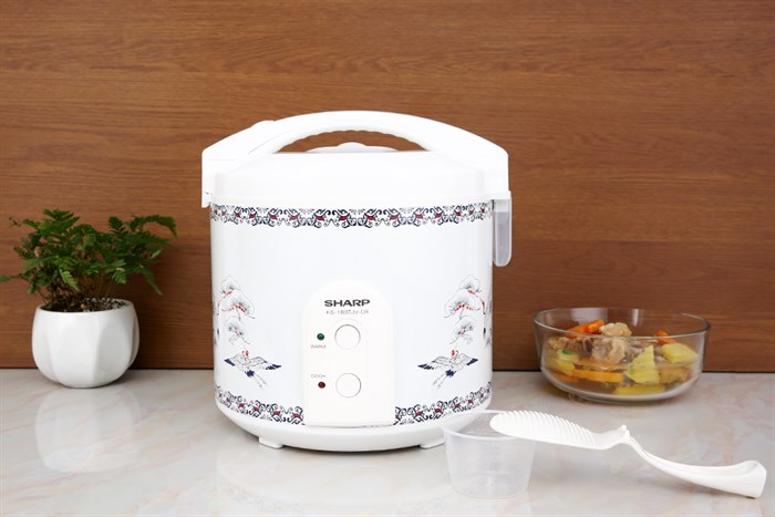Nồi cơm nắp gài Sharp 1.8 lít KS-183TJV-CR Màu Trắng
