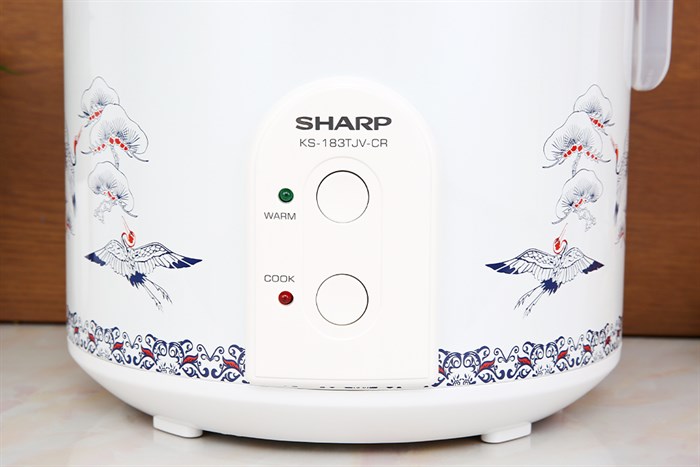 Nồi cơm nắp gài Sharp 1.8 lít KS-183TJV-CR Màu Trắng