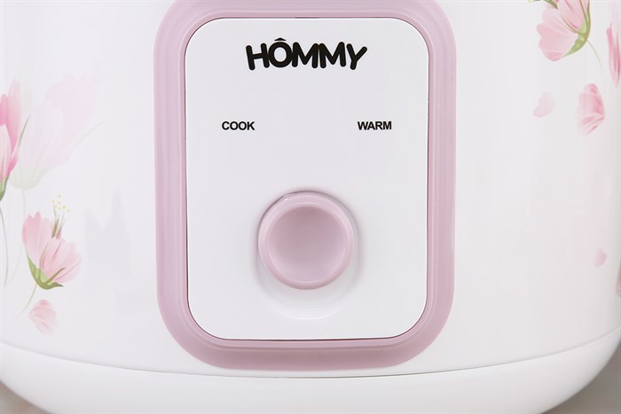 Nồi cơm nắp gài Hommy 1.8 lít X2522 Màu Trắng - Hồng