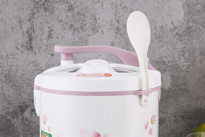 Nồi cơm nắp gài Hommy 1.8 lít X2522 Màu Trắng - Hồng