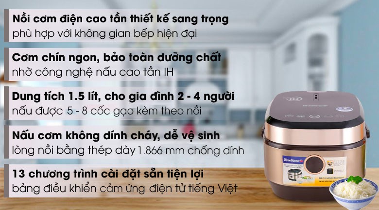 Nồi cơm cao tần BlueStone 1.5 lít RCB-5988