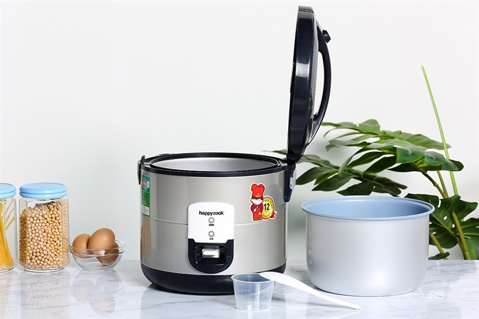 Nồi cơm nắp gài Happycook 1.8 lít HCJ-180V Màu Trắng - Đen