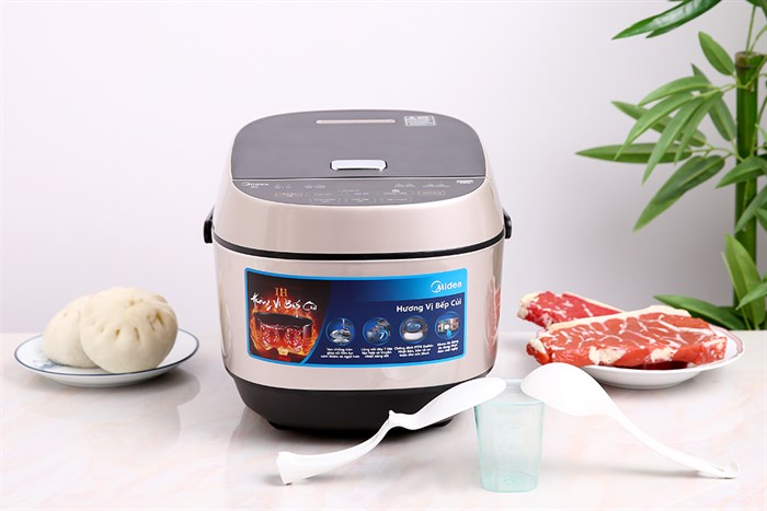 Nồi cơm cao tần Midea 1.8 lít MB-HS5008 Màu Hồng Gold