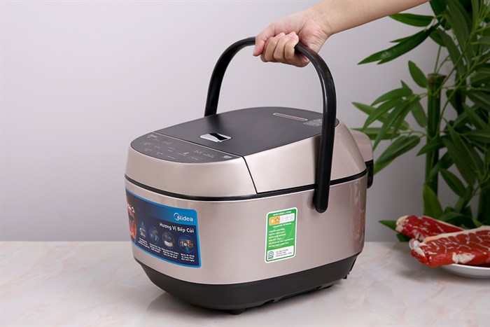 Nồi cơm cao tần Midea 1.8 lít MB-HS5008 Màu Hồng Gold