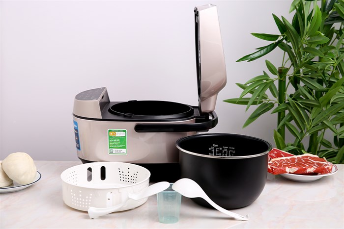 Nồi cơm cao tần Midea 1.8 lít MB-HS5008 Màu Hồng Gold