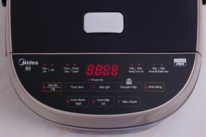 Nồi cơm cao tần Midea 1.8 lít MB-HS5008 Màu Hồng Gold