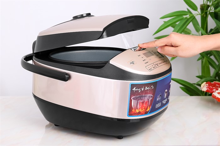 Nồi cơm điện tử Midea 1.8 lít MB-FS5021 Màu Trắng - Xám