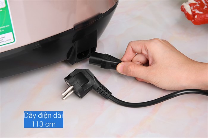 Nồi cơm điện tử Midea 1.8 lít MB-FS5021 Màu Trắng - Xám