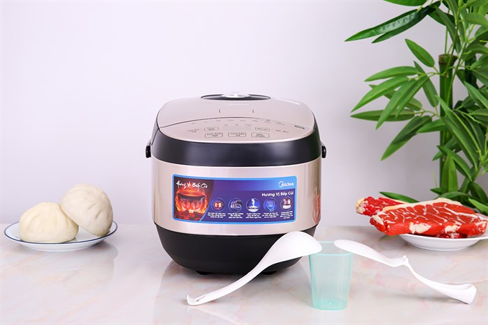 Nồi cơm điện tử Midea 1.8 lít MB-FS5023 Màu Vàng đồng