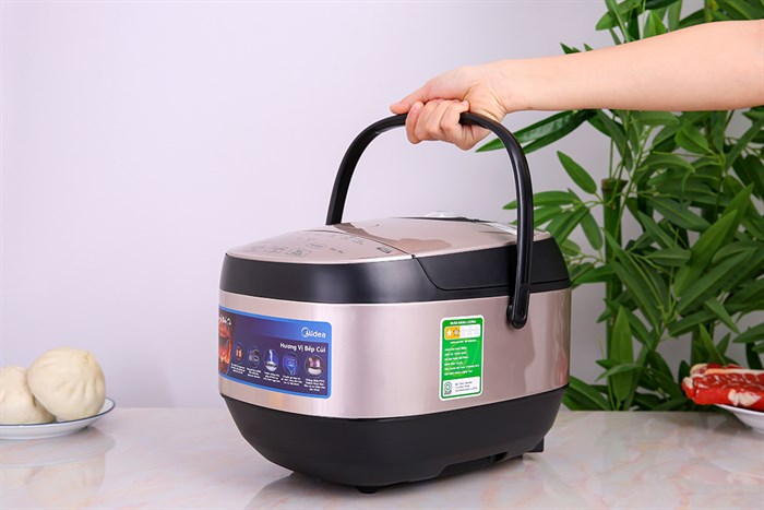Nồi cơm điện tử Midea 1.8 lít MB-FS5023 Màu Vàng đồng
