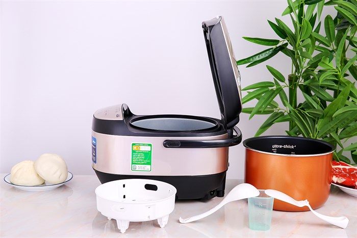 Nồi cơm điện tử Midea 1.8 lít MB-FS5023 Màu Vàng đồng