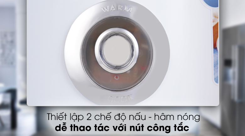 Nồi cơm nắp gài Sunhouse SHD8606 1.8 lít - Tích hợp 2 chế độ nấu - hâm nóng sử dụng dễ dàng chỉ qua 1 nút công tắc