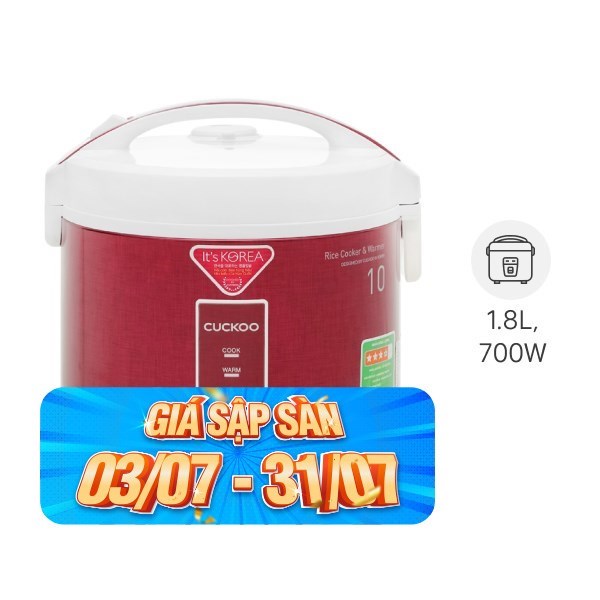 Nồi cơm nắp gài Cuckoo 1.8 lít CR-1081