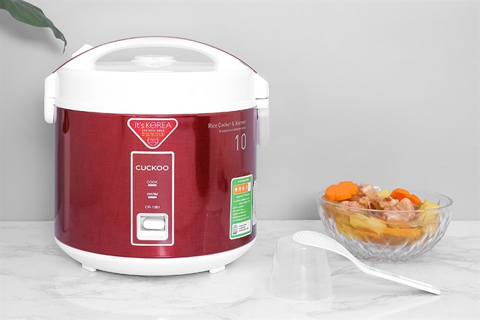 Nồi cơm nắp gài Cuckoo 1.8 lít CR-1081 Màu Đỏ