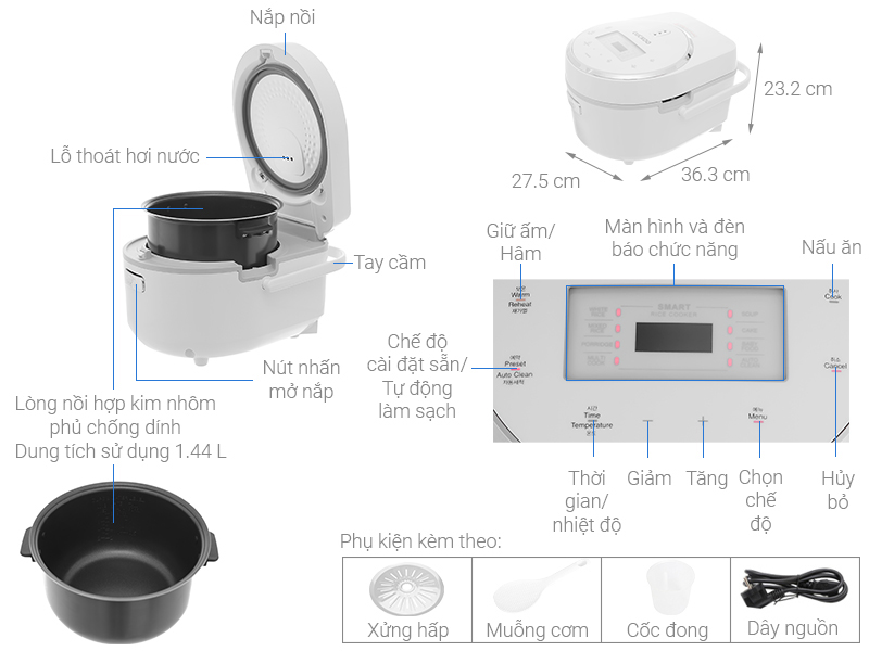 Nồi cơm điện Cuckoo 1.44 lít CR-0810F