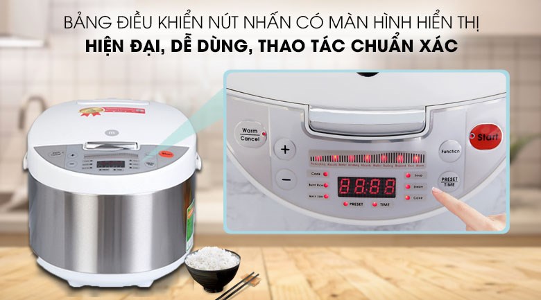 Nồi cơm điện tử Mishio MK-222 1.8 lít