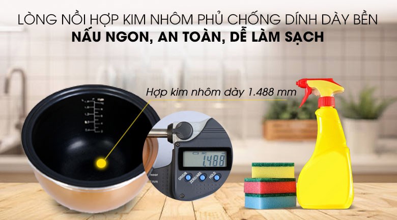 Nồi cơm điện tử Mishio MK-222 1.8 lít