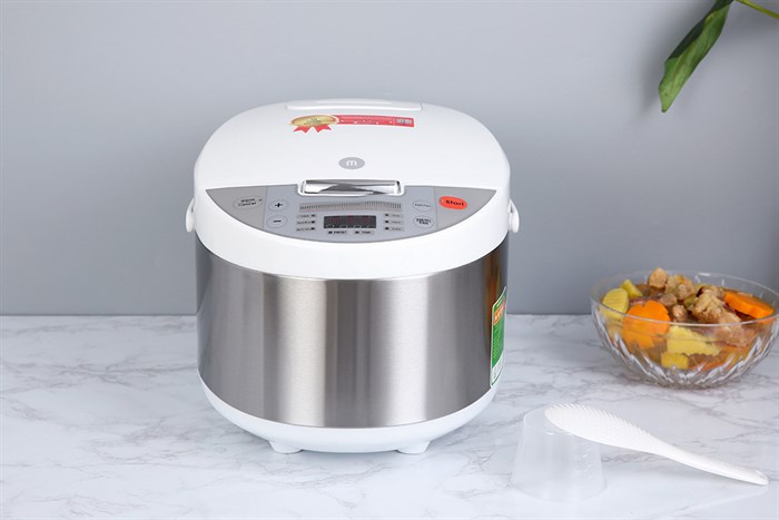 Nồi cơm điện tử Mishio MK-222 1.8 lít Màu Trắng