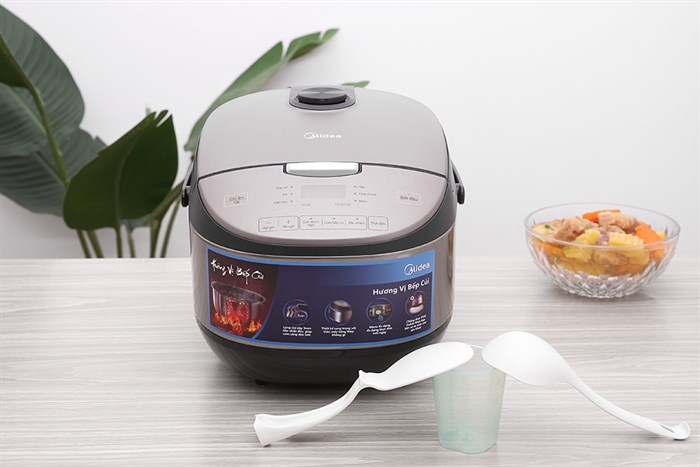 Nồi cơm điện tử Midea 1.8 lít MB-FS5020 Màu Xám nhạt
