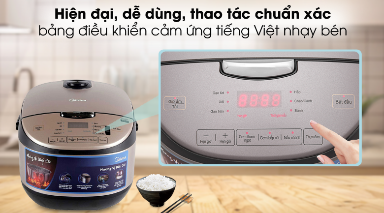 Dễ dùng - Nồi cơm điện tử Midea MB-FS5020 1.8 lít