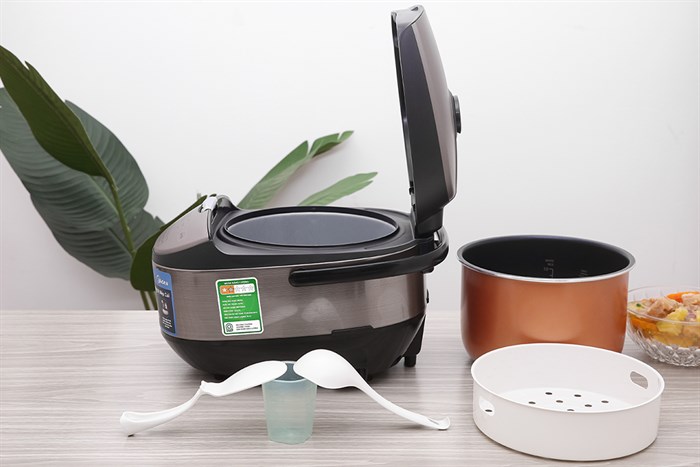 Nồi cơm điện tử Midea 1.8 lít MB-FS5020 Màu Xám nhạt