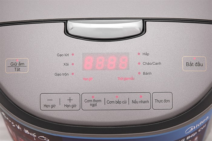 Nồi cơm điện tử Midea 1.8 lít MB-FS5020 Màu Xám nhạt