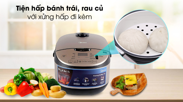 Xửng hấp - Nồi cơm điện tử Midea MB-FS5020 1.8 lít