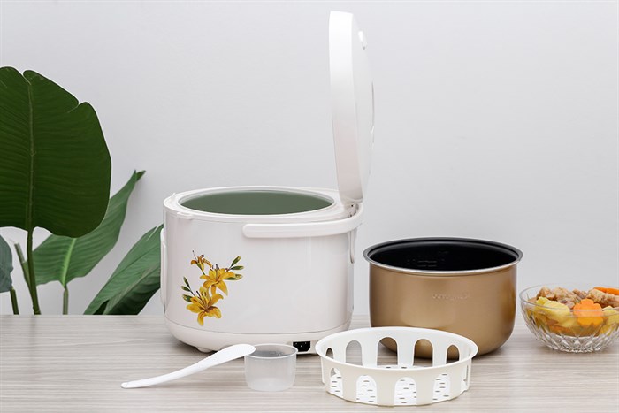 Nồi cơm điện nắp gài Kangaroo KG829 2.2 lít Màu Trắng